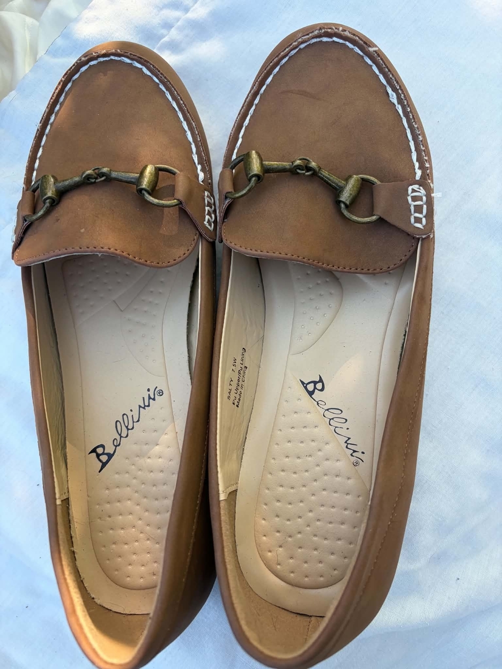 Bellini Women's Brown Leather Slip-On Loafer
